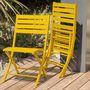Voir la diapositive 4 : Paris Prix Lot de 2 Chaises de Jardin Pliantes  Marius  82cm Moutarde