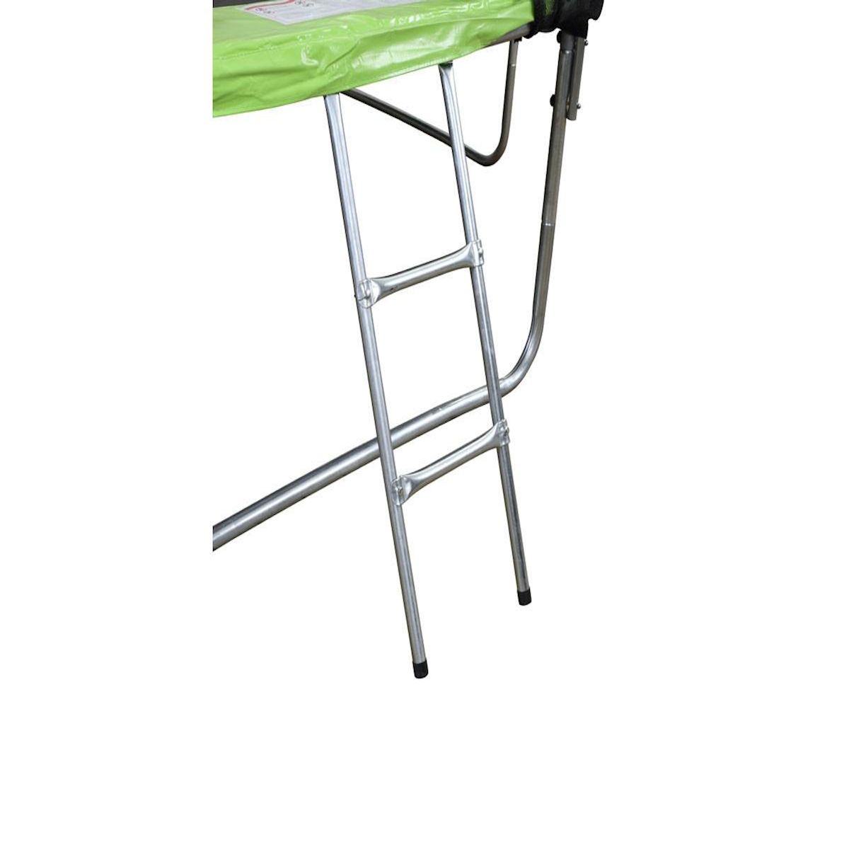 Habitat et Jardin Trampoline   Yoopi   - Ø 2.44 m - Vert - avec filet + échelle + couverture + kit d'ancrage