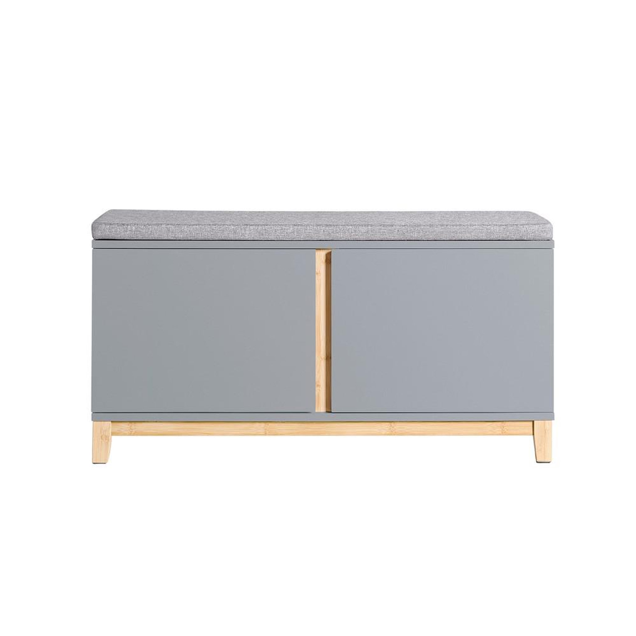 SOBUY SoBuy - Banc de rangement à chaussures avec deux portes - Nordique - FSR117. Coloris disponibles : Blanc, Gris, Noir