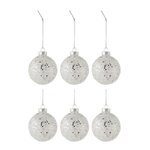 Paris Prix Lot de 6 Boules de Noël  Étoiles  8cm Argent