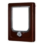 Zolux Chatiere 4 positions - ZOLUX - L20 x H25 cm - Pour porte bois, PVC, métal - Catwalk - Marron