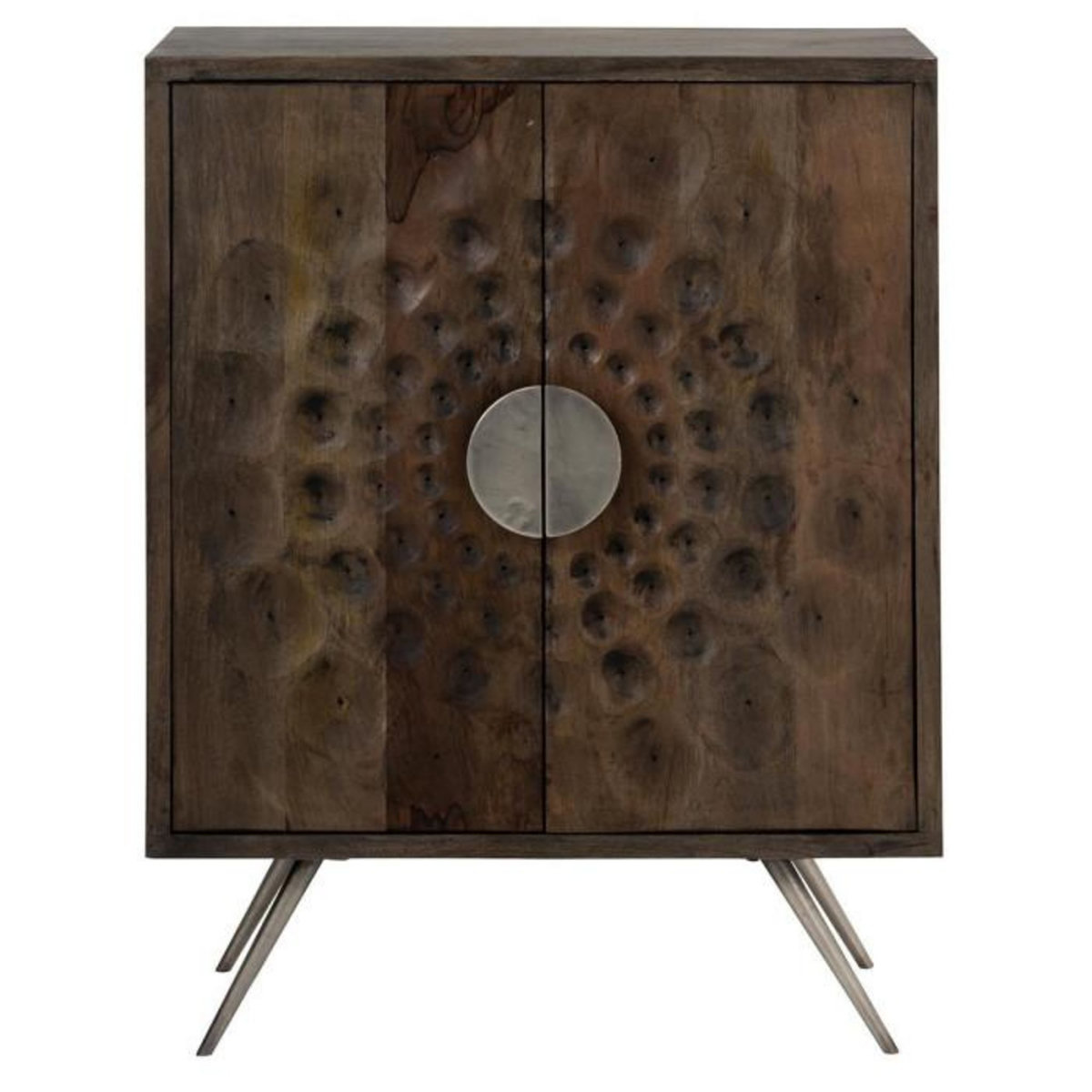 Paris Prix Buffet 2 Portes en Bois  Ethnique  113cm Marron