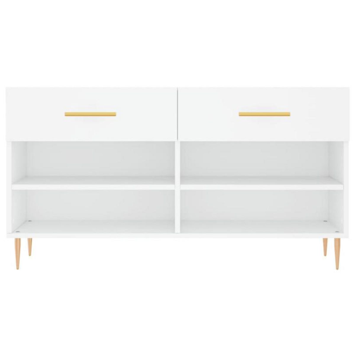 VIDAXL Banc à chaussures blanc 102x35x55 cm bois d ingénierie