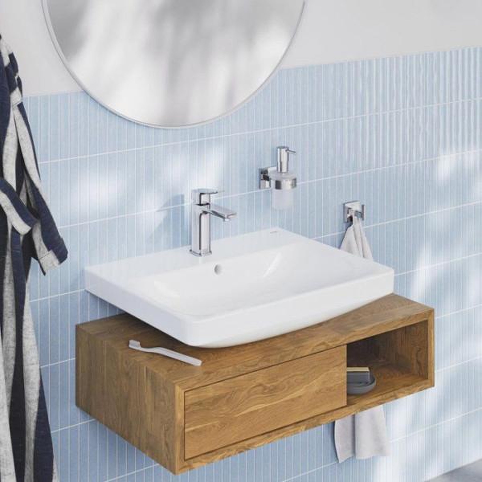 Voir la diapositive 2 : Grohe Mitigeur de lavabo - grohe dice - taille m - vidage clic-clac - chrome