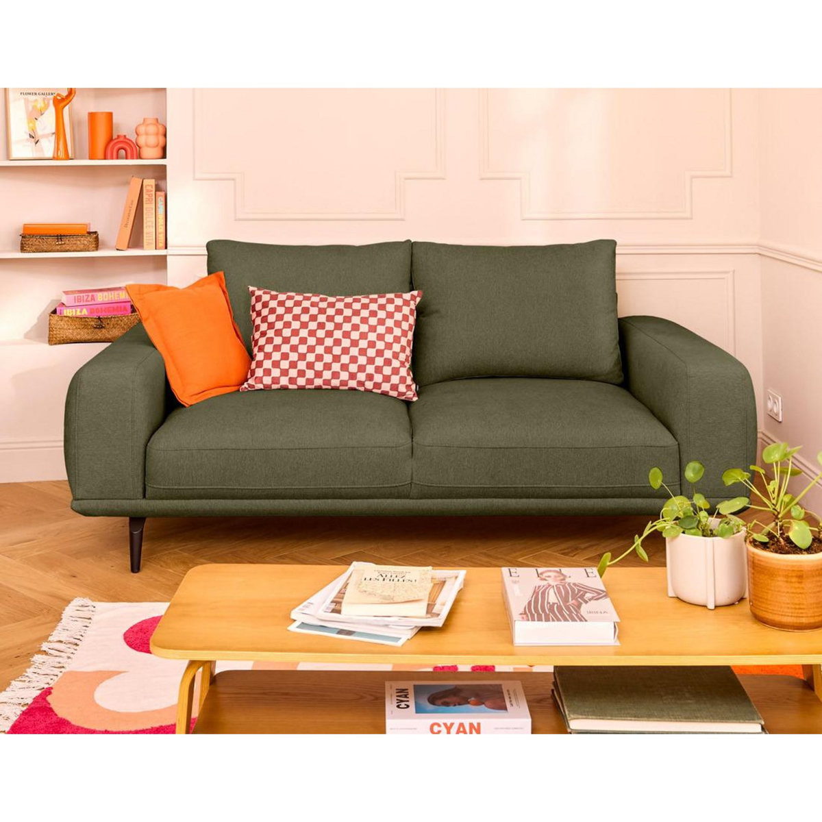 LISA DESIGN Vicence - canapé droit 2 places en tissu