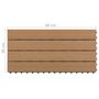 Voir la diapositive 6 : VIDAXL Carreaux de terrasse 6 pcs WPC 60x30 cm 1,08 m^2 Marron