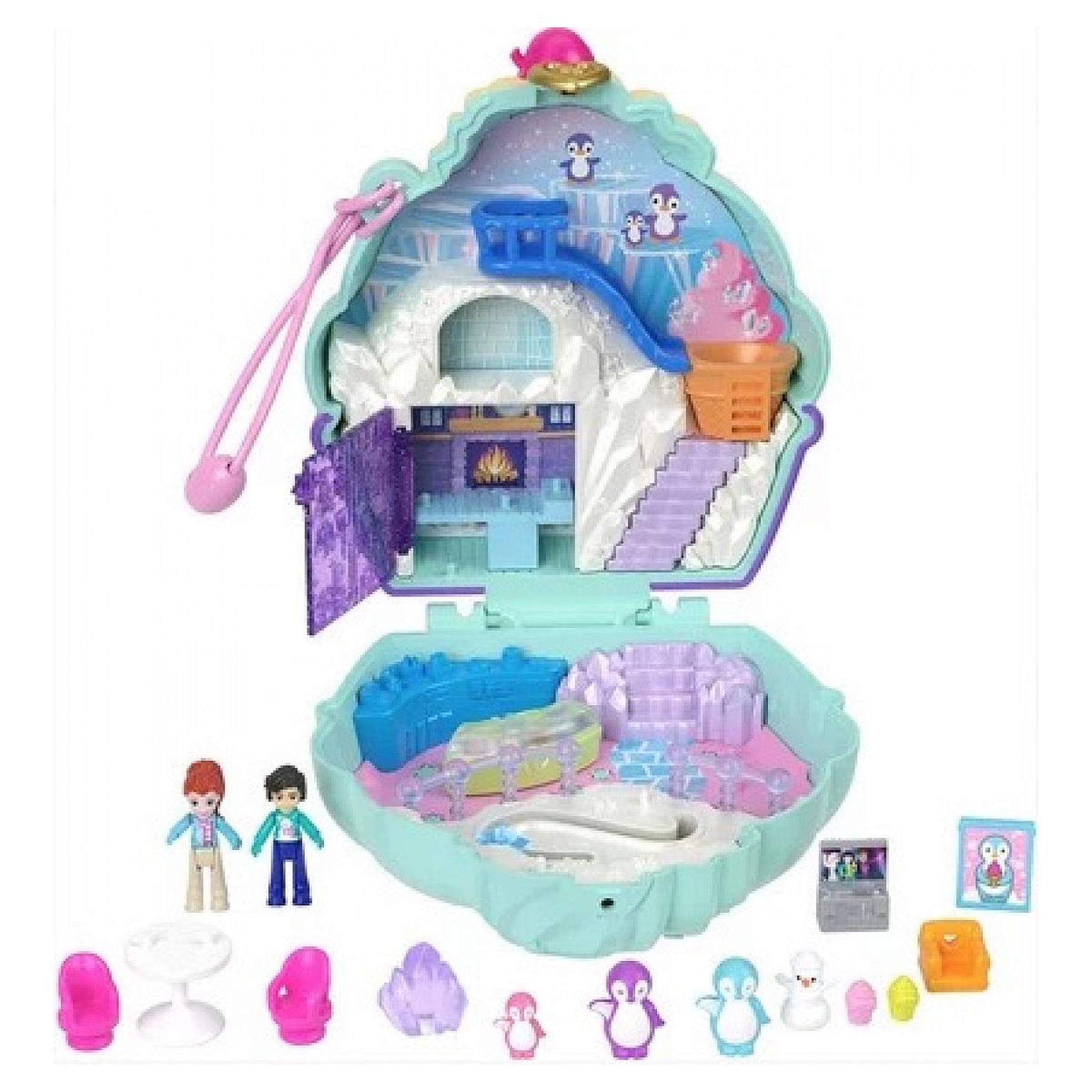 Voir la diapositive 2 : MATTEL Polly Pocket Coffret Pingouin des neiges