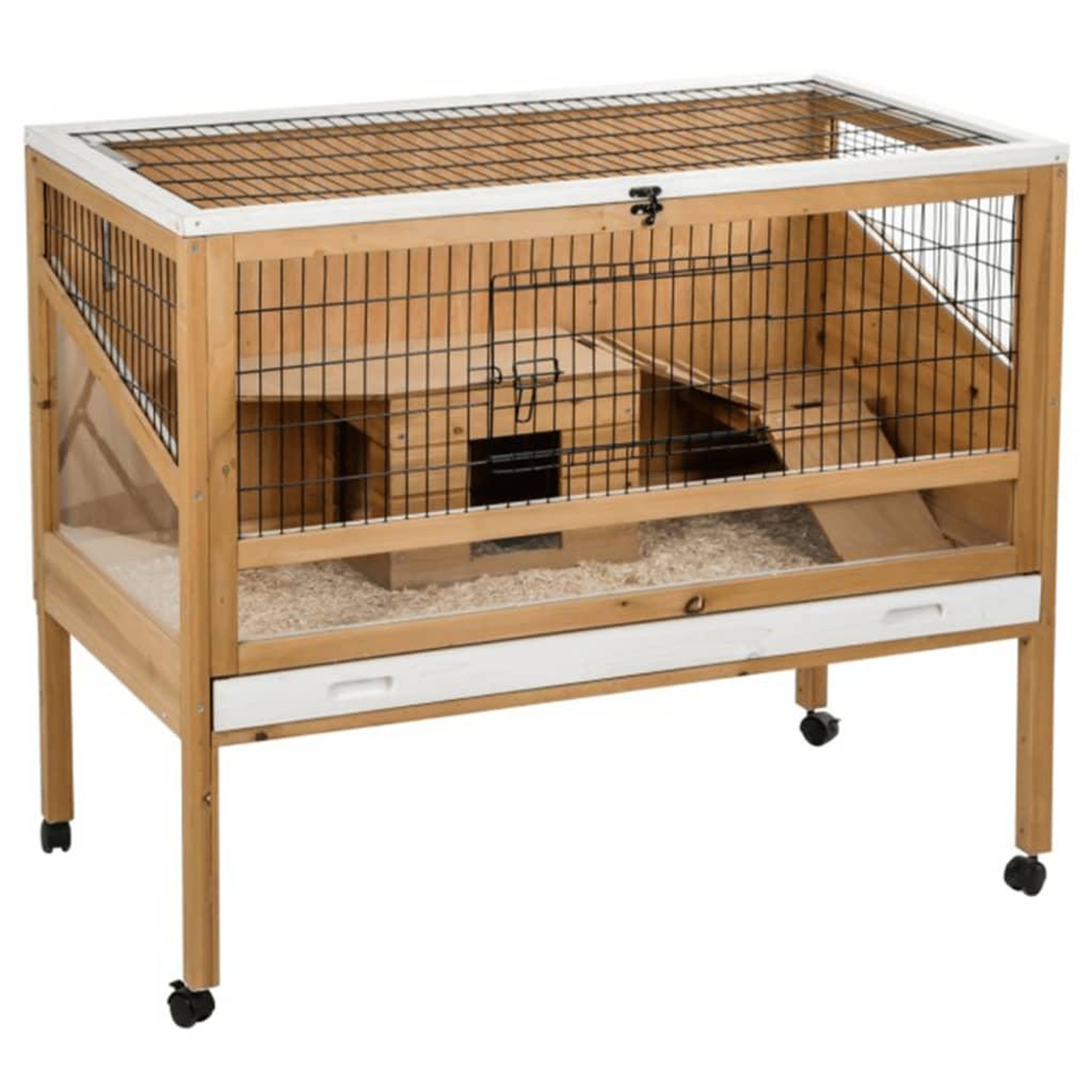 Voir la diapositive 2 : KERBL Kerbl Cage de petits animaux Indoor Deluxe 115 x60 x92,5 cm Bois 82725