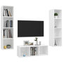 Voir la diapositive 3 : VIDAXL Ensemble de meuble TV 3 pcs Blanc Bois d'ingenierie
