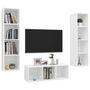 Voir la diapositive 3 : VIDAXL Ensemble de meuble TV 3 pcs Blanc Bois d'ingenierie