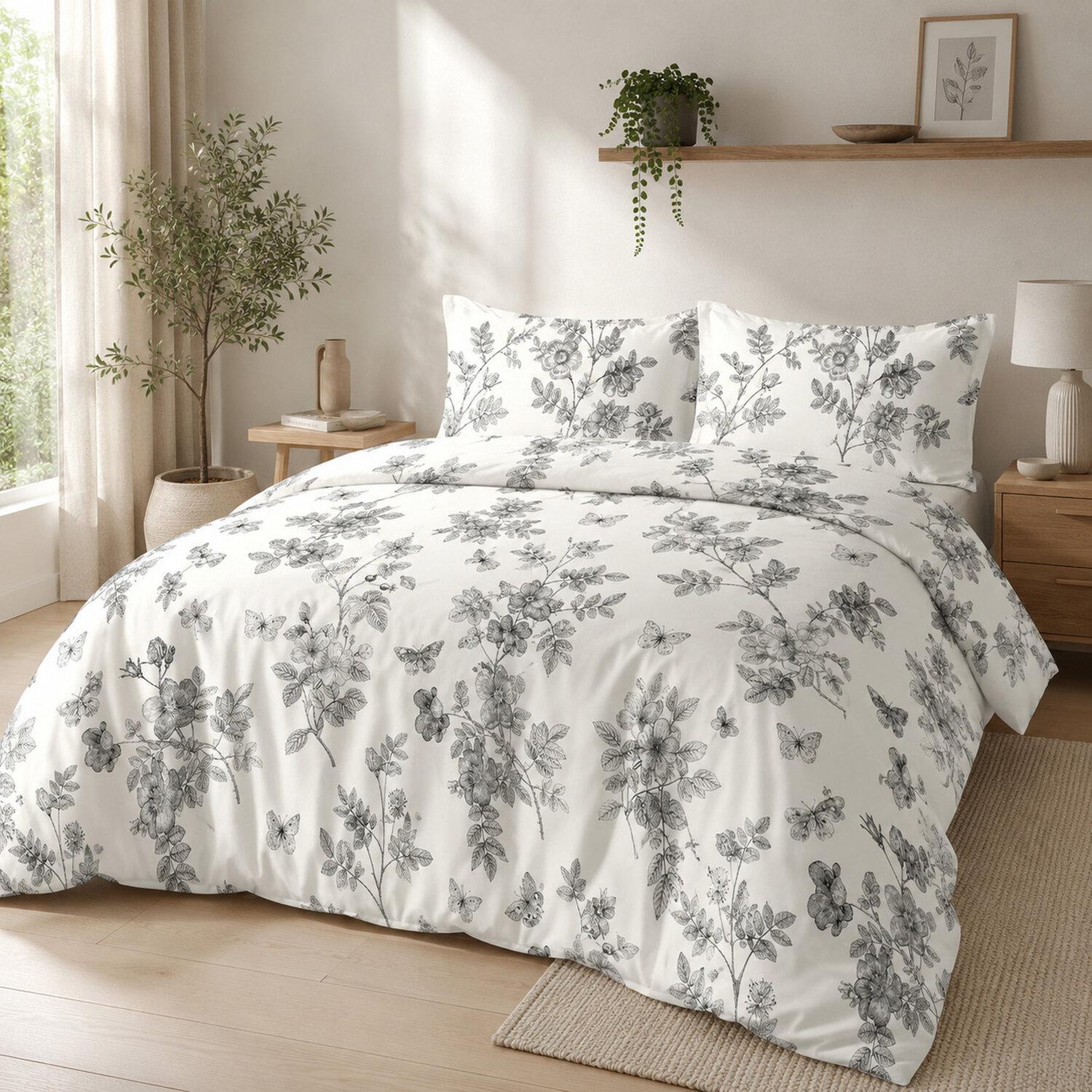 Voir la diapositive 1 : Home collection Parure housse de couette 100 % coton 57 fils Jouvelle