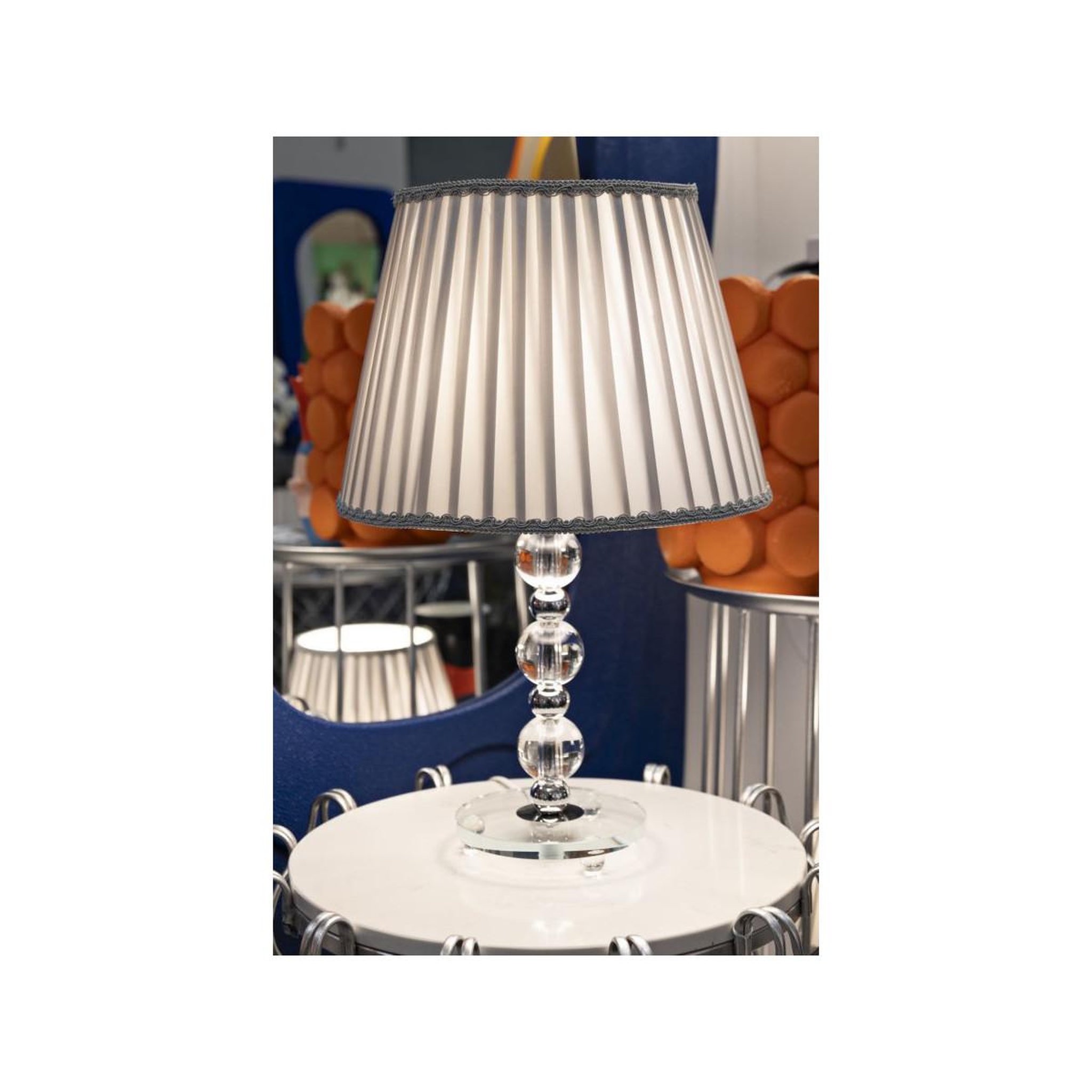 Voir la diapositive 6 : Paris Prix Lampe à poser en métal  tolly  48cm argent