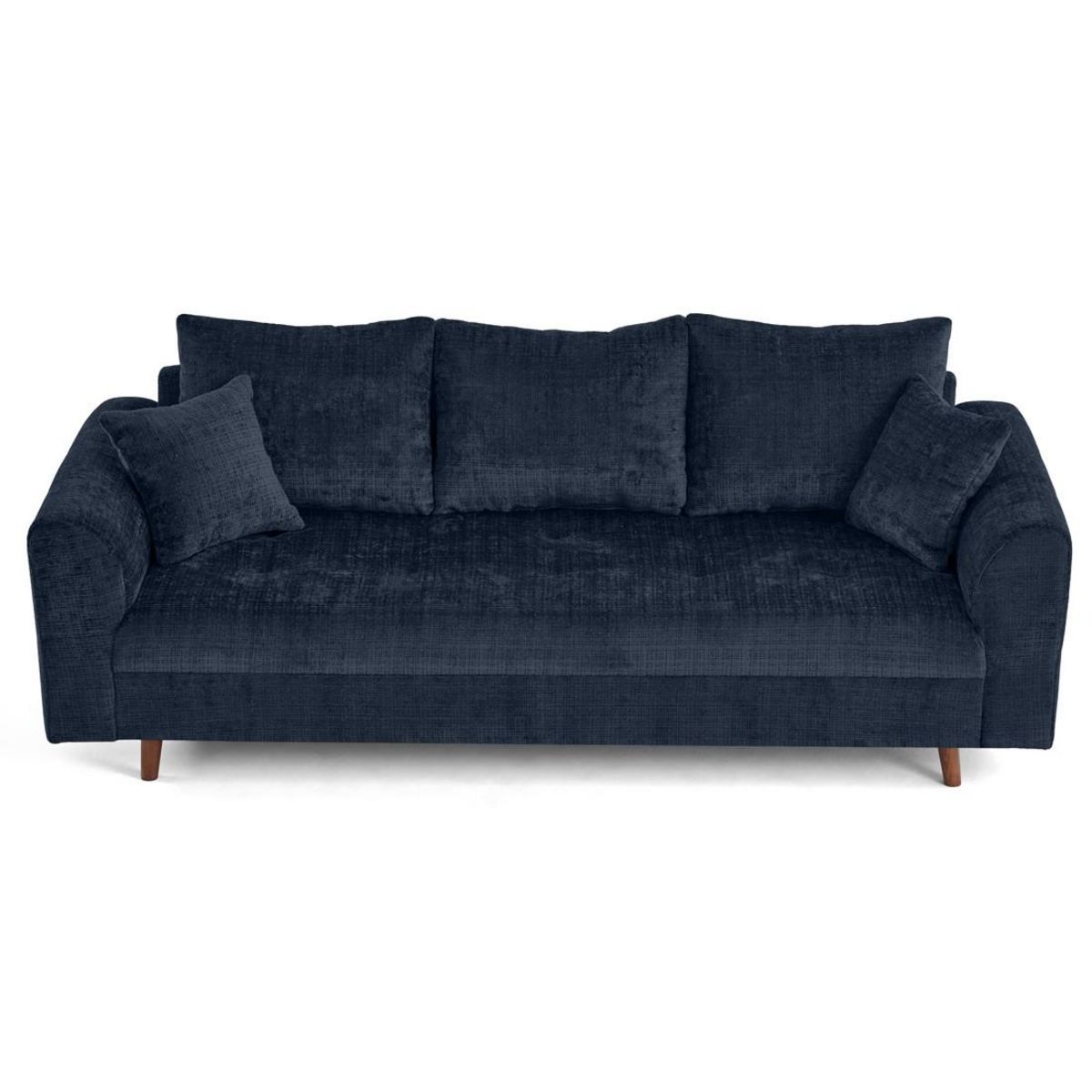 LISA DESIGN Rune - canapé droit 3 places en velours texturé