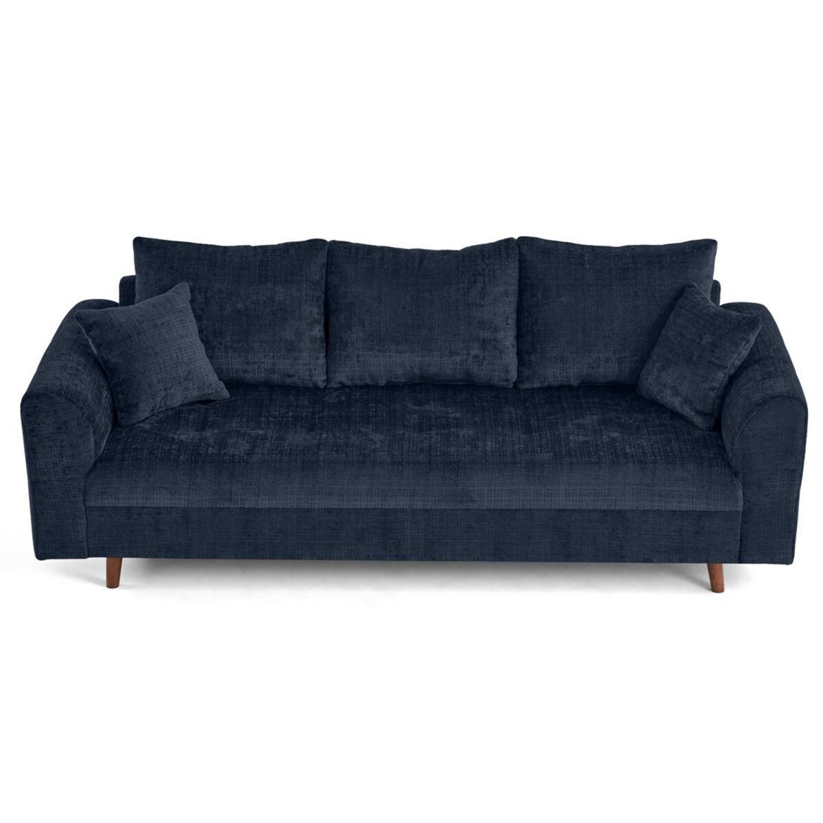 LISA DESIGN Rune - canapé droit 3 places en velours texturé