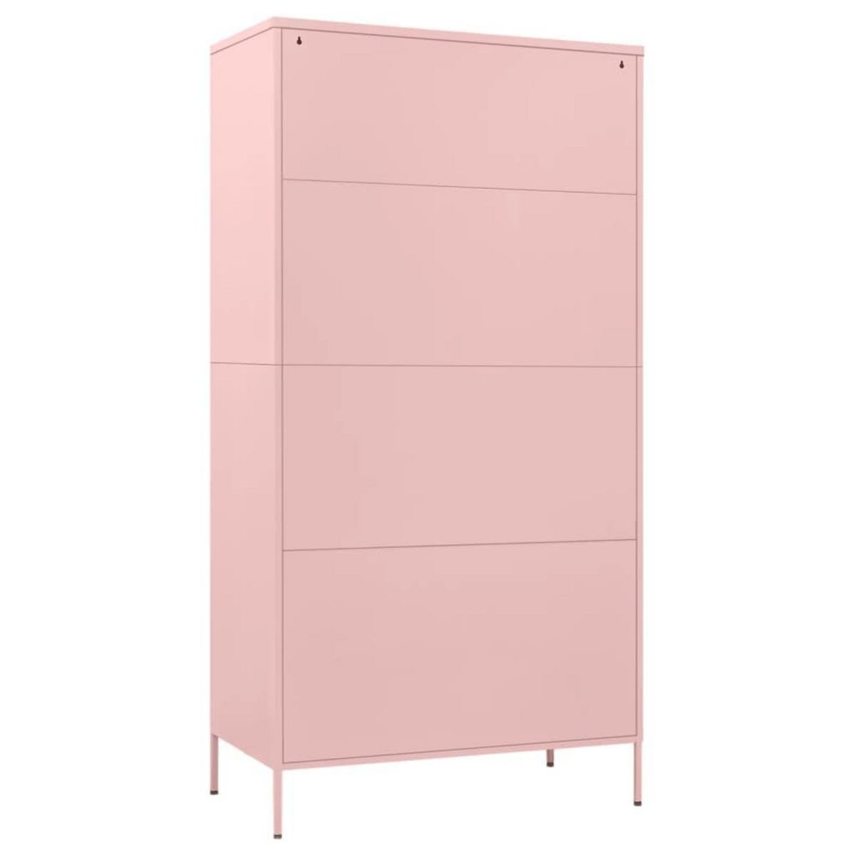 VIDAXL Garde-robe Rose 90x50x180 cm Acier
