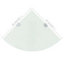 Voir la diapositive 6 : VIDAXL Etagere de coin avec supports chromes Verre Blanc 35 x 35 cm