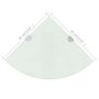 Voir la diapositive 6 : VIDAXL Etagere de coin avec supports chromes Verre Blanc 35 x 35 cm