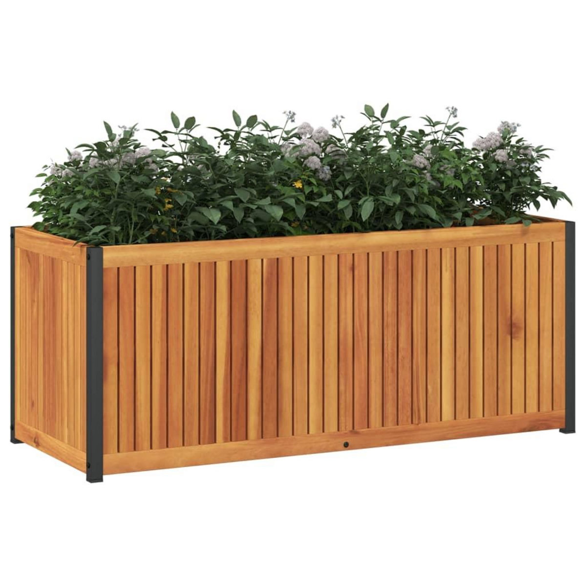 VIDAXL Jardiniere 110x45x44 cm bois massif d'acacia et acier