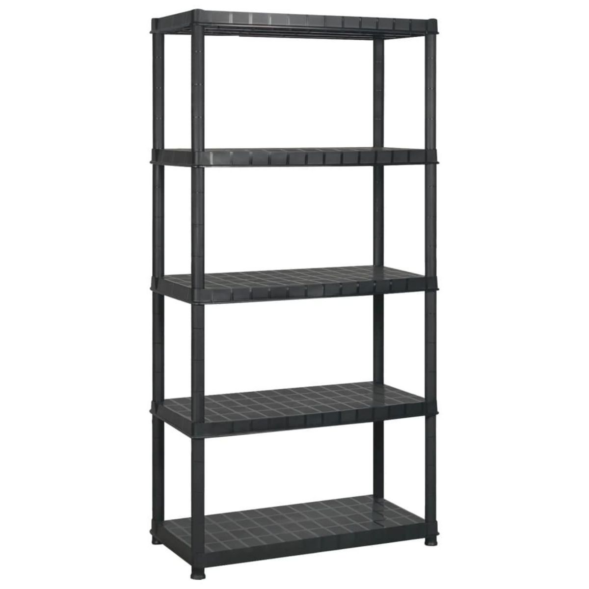 VIDAXL Etagere de rangement a 5 niveaux Noir 170x40x185 cm Plastique