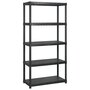 Voir la diapositive 2 : VIDAXL Etagere de rangement a 5 niveaux Noir 170x40x185 cm Plastique