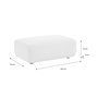 Voir la diapositive 4 : SWEEEK Pouf. module pour canapé. repose-pieds pour canapé 3 places en bouclette blanche. L 102 x P 70 x H 41cm - Wallas