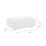 Voir la diapositive 4 : SWEEEK Pouf. module pour canapé. repose-pieds pour canapé 3 places en bouclette blanche. L 102 x P 70 x H 41cm - Wallas