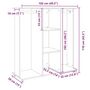 Voir la diapositive 6 : VIDAXL Garde-robe avec roues chene marron 102x38x110cm bois ingenierie