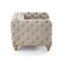 Voir la diapositive 6 : LISA DESIGN Walter - fauteuil chesterfield en velours - pieds bois