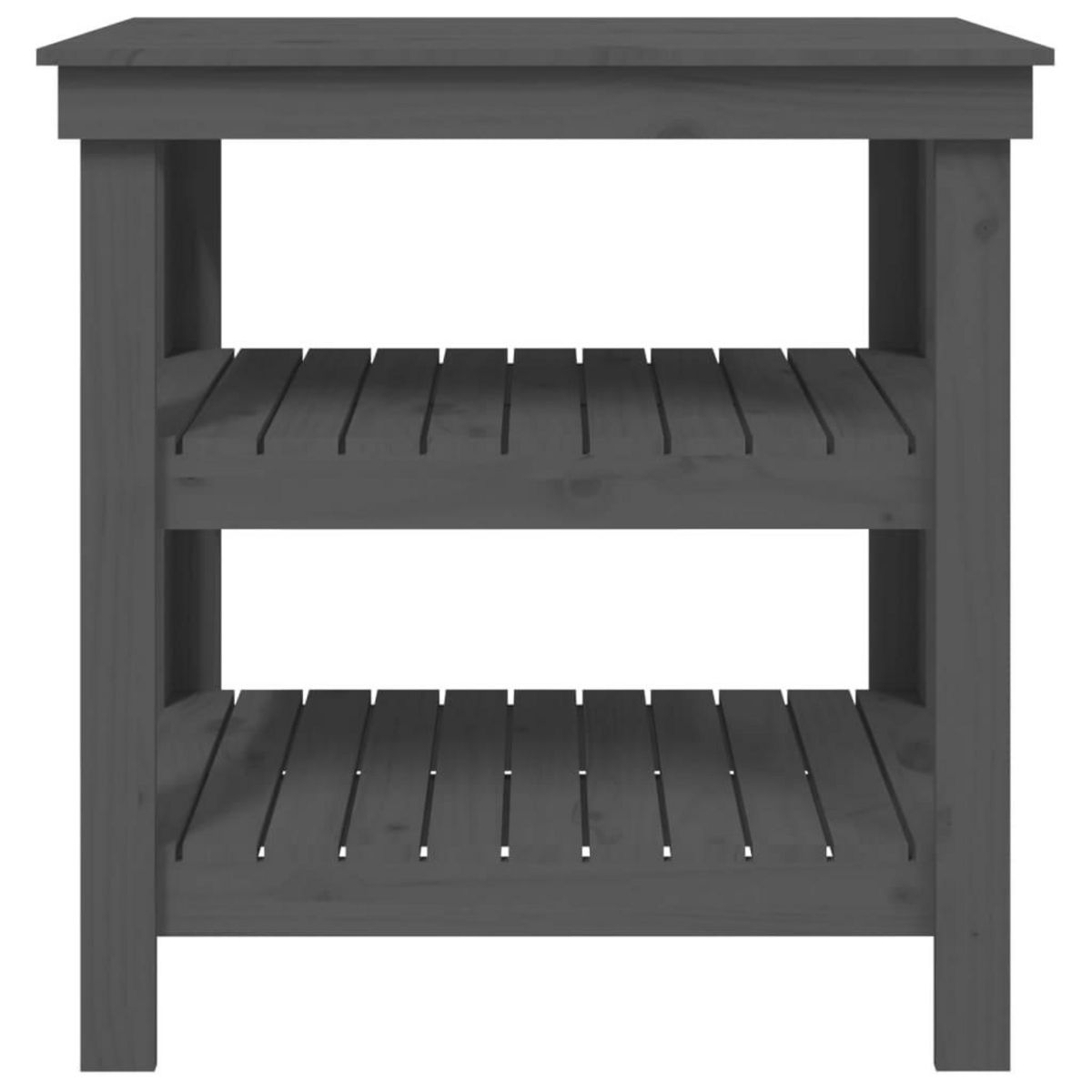 VIDAXL Banc de travail Gris 78,5x50x80 cm Bois de pin massif