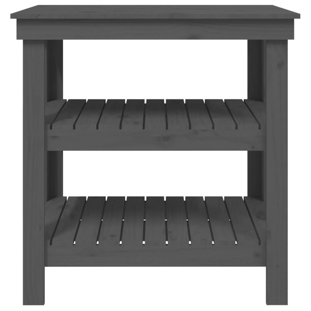 VIDAXL Banc de travail Gris 78,5x50x80 cm Bois de pin massif