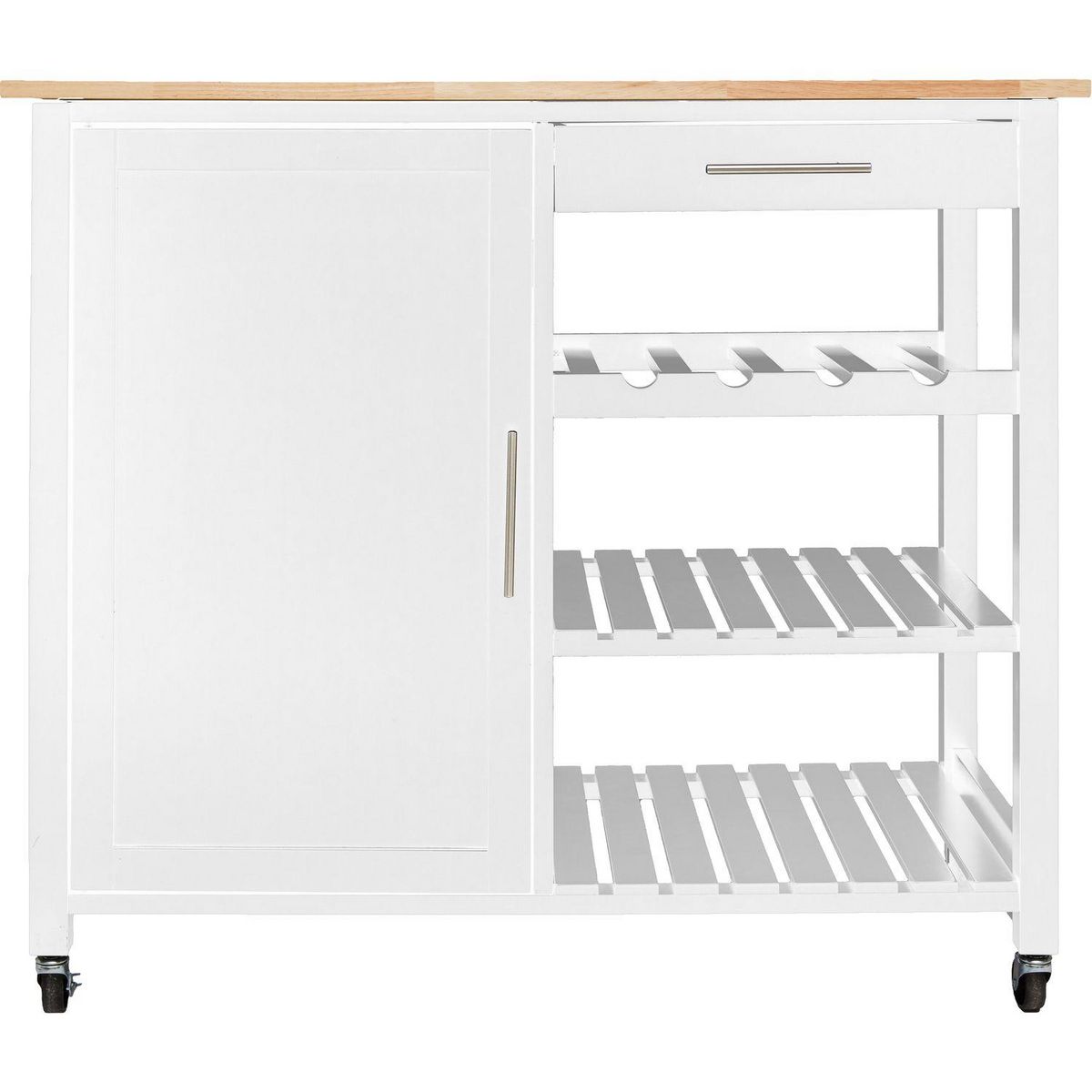 ATMOSPHERA Desserte de cuisine Claude - 100 x H. 87,5 cm - Blanc