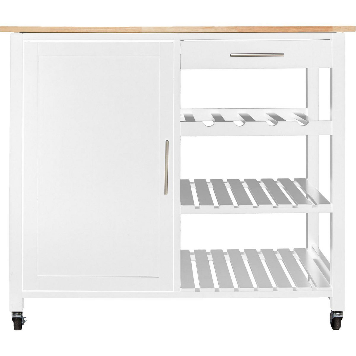 ATMOSPHERA Desserte de cuisine Claude - 100 x H. 87,5 cm - Blanc