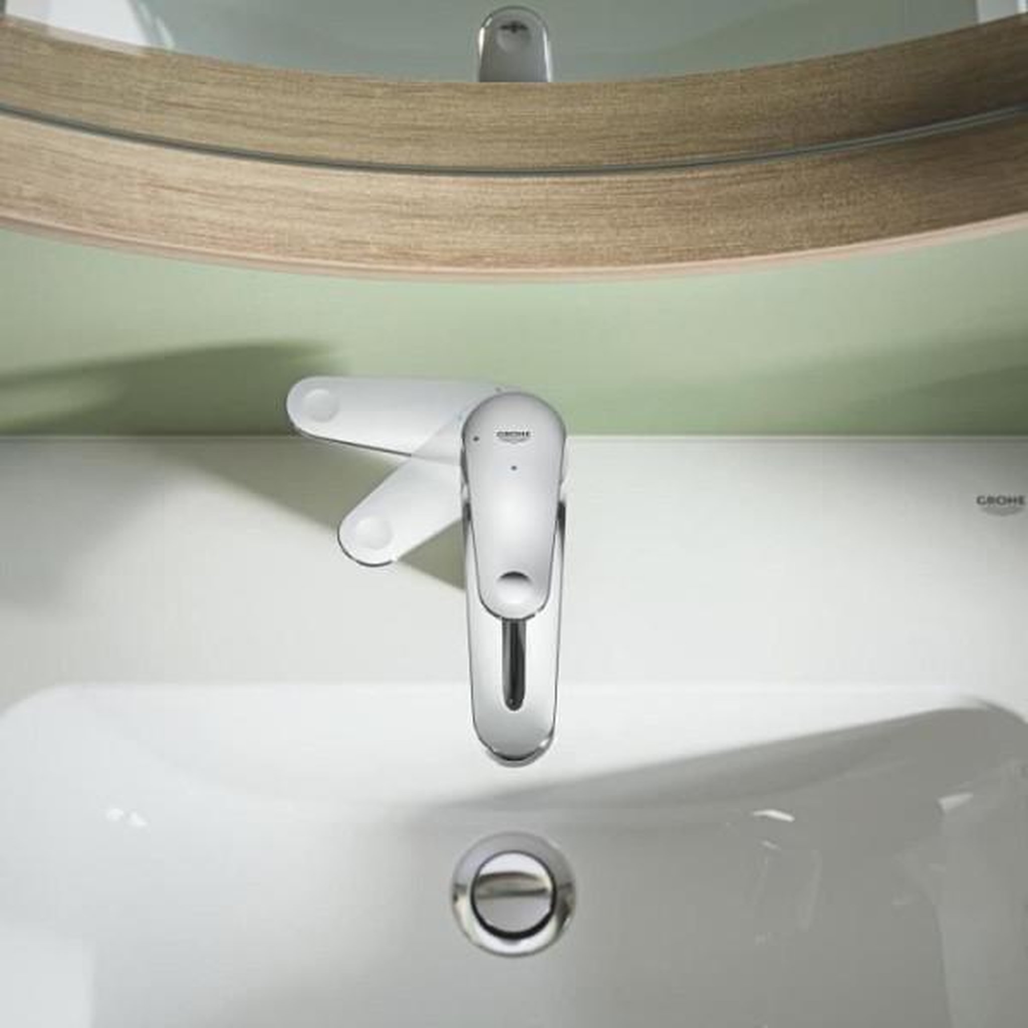 Voir la diapositive 3 : Grohe Mitigeur monocommande lavabo - grohe swift - 24323001 - chromé - taille s - ouverture eau froide - economie d'eau - vidage clic
