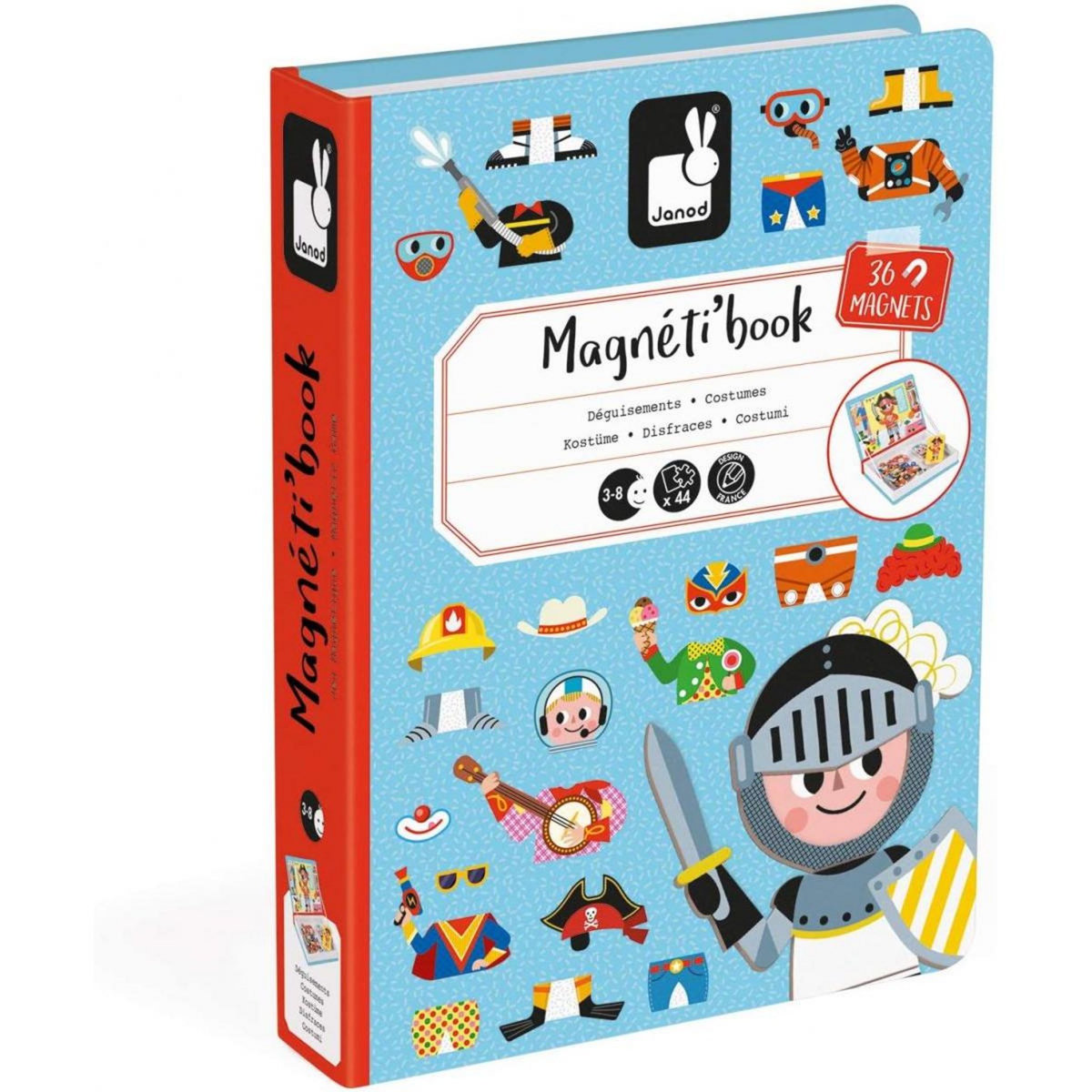 Juratoys-Janod Magneti book deguisements garcon