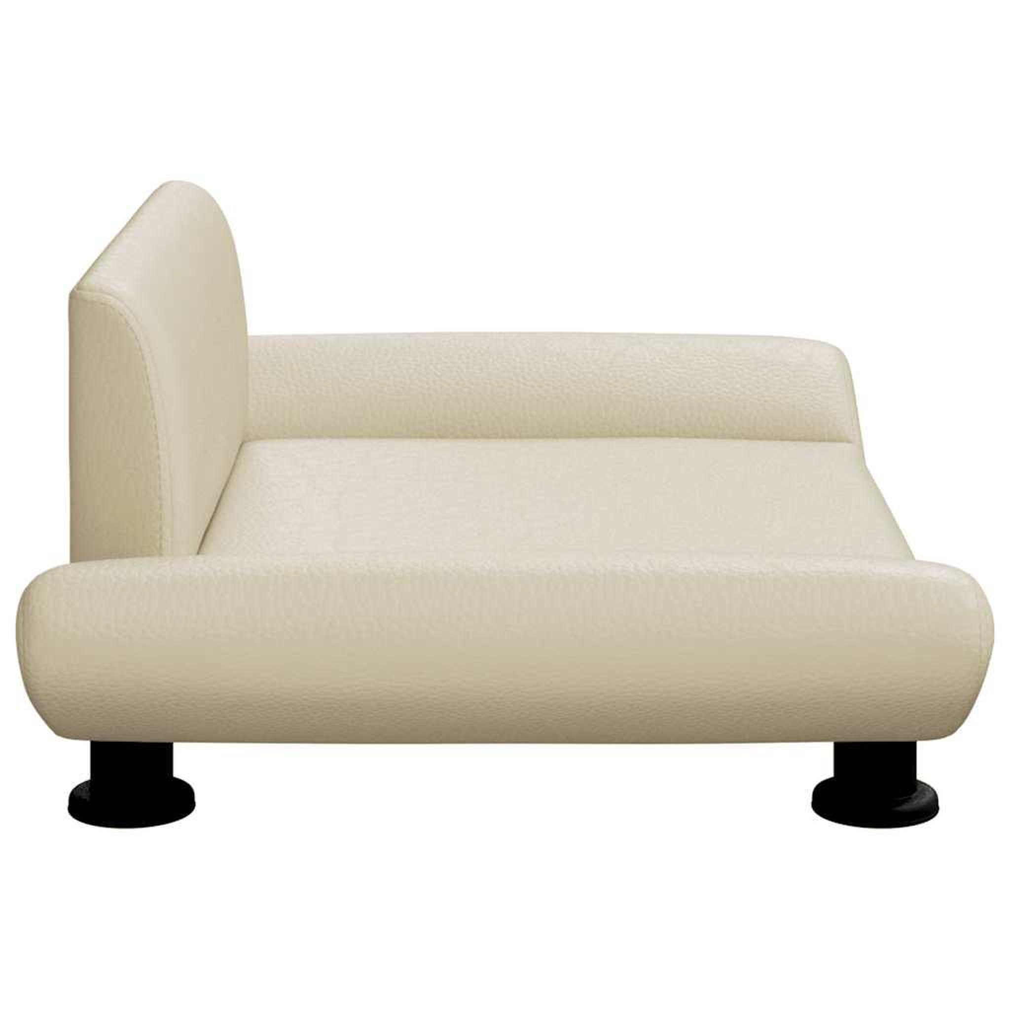 Voir la diapositive 4 : VIDAXL Lit pour chien creme 70x45x28 cm similicuir