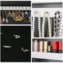 Voir la diapositive 4 : HOMCOM Armoire à bijoux armoire de rangement sur pied boîte à bijoux avec miroir multi-rangement éclairage LED blanc