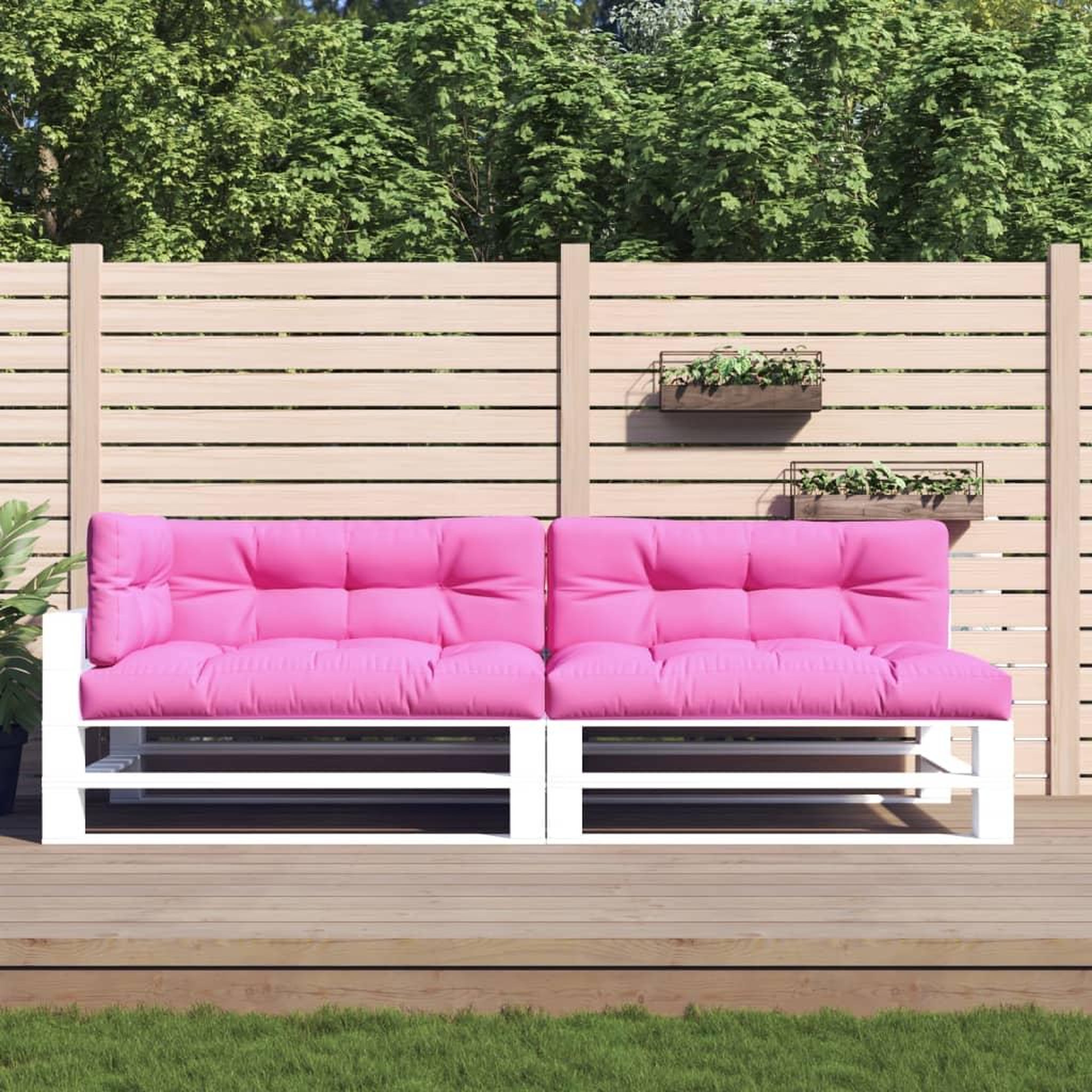 VIDAXL Coussins de palette lot de 5 rose tissu