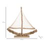 Voir la diapositive 6 : Paris Prix Bateau Voilier Déco en Bois  Tanoak  45cm Naturel