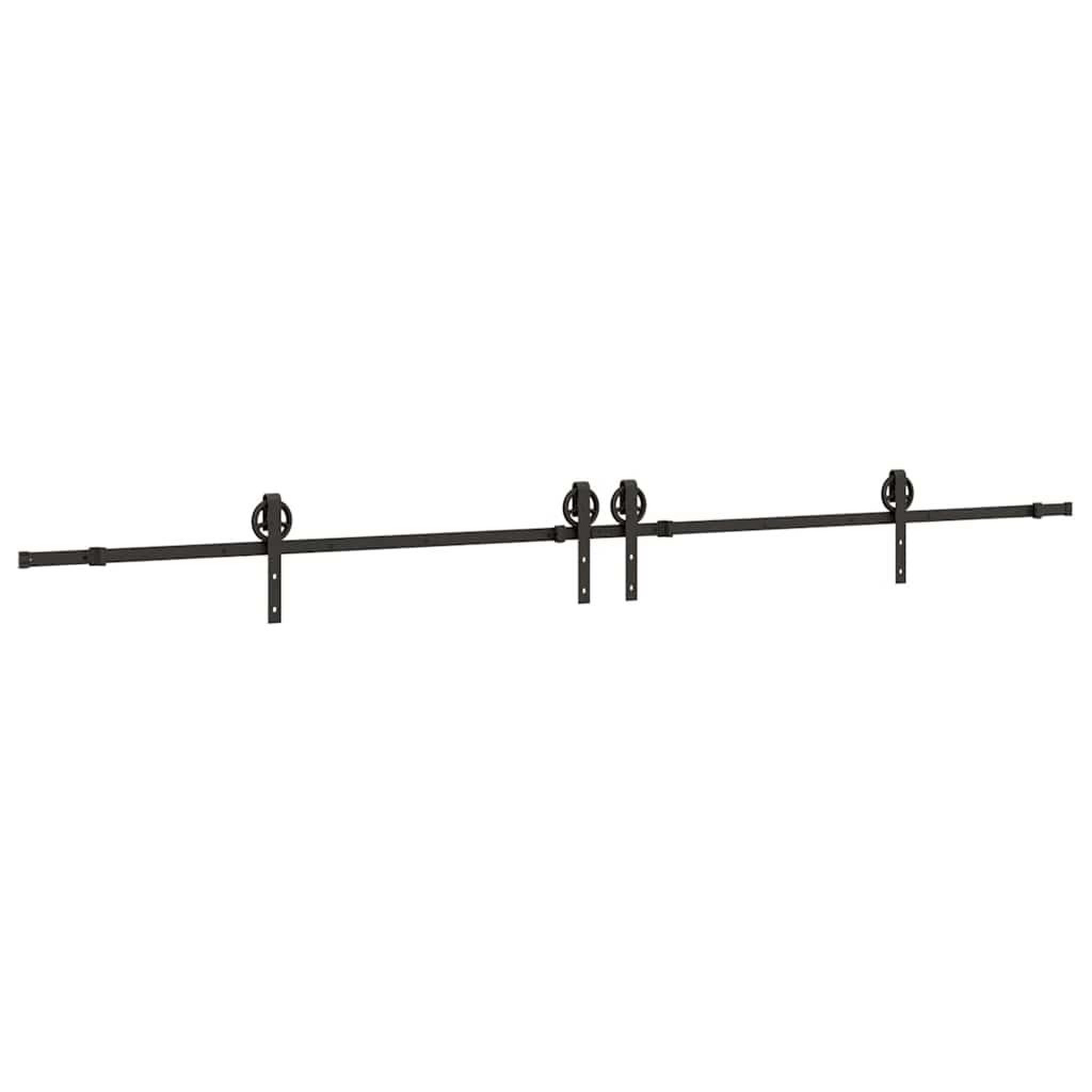 Voir la diapositive 2 : VIDAXL Kit de quincaillerie de porte coulissante 366 cm acier noir