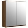 Voir la diapositive 2 : VIDAXL Armoire à miroir de salle de bain Chêne marron 64x20x67 cm