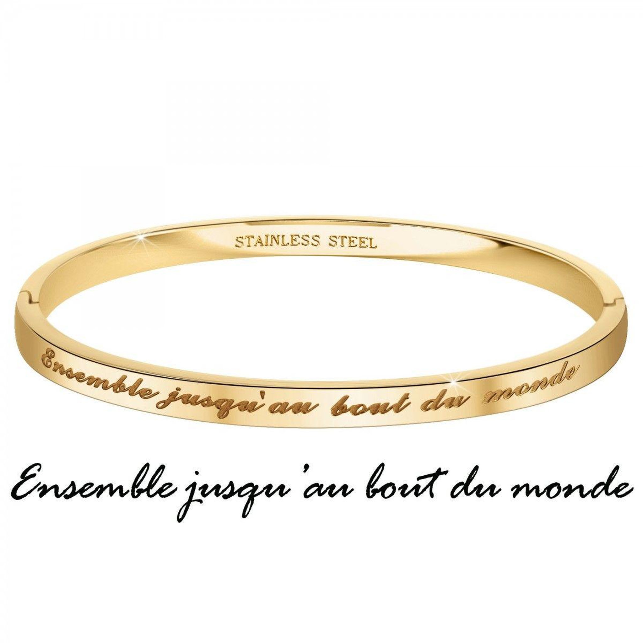 Voir la diapositive 3 : SC CRYSTAL Ensemble jusqu'au bout du monde - Bracelet SC Crystal en Acier Finement doré