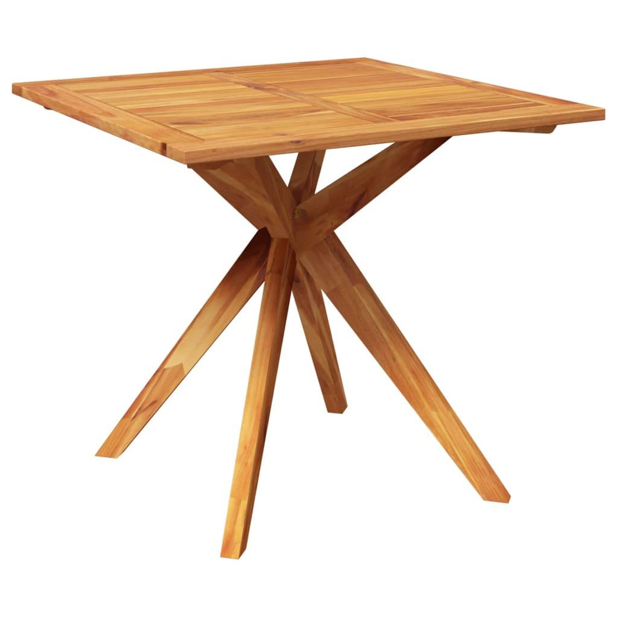 Voir la diapositive 2 : VIDAXL Table de jardin 85x85x75 cm Bois d'acacia solide