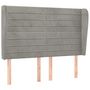 Voir la diapositive 2 : VIDAXL Tete de lit avec oreilles Gris clair 147x23x118/128 cm Velours