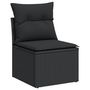 Voir la diapositive 3 : VIDAXL Salon de jardin 8 pcs avec coussins noir resine tressee