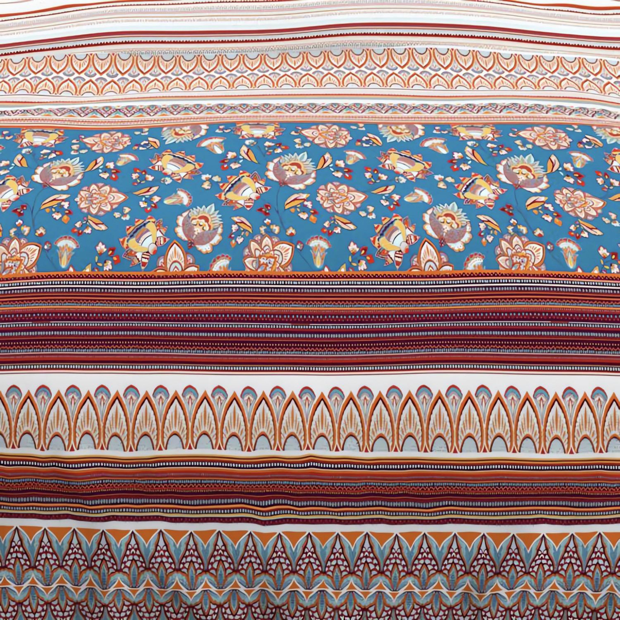 Voir la diapositive 3 : SOLEIL D'OCRE Parure housse de couette en coton 57 fils/cm2 JAIPUR, par Soleil d'Ocre