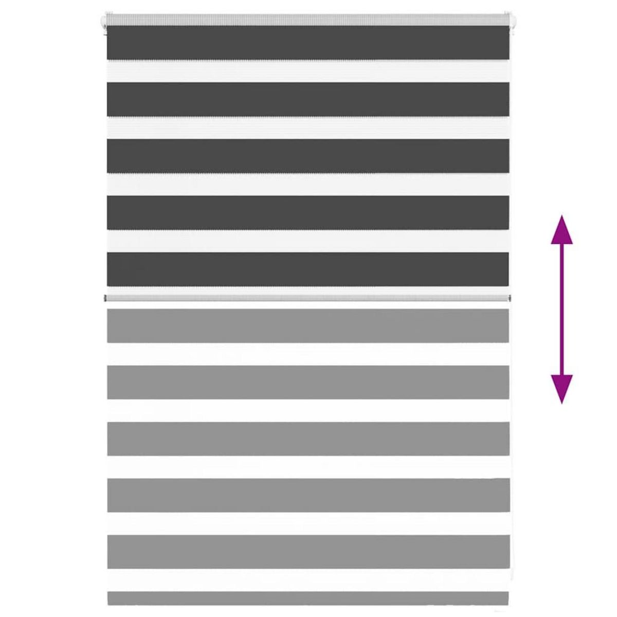 VIDAXL Store zebre noir 115x100 cm largeur du tissu 110,9 cm polyester