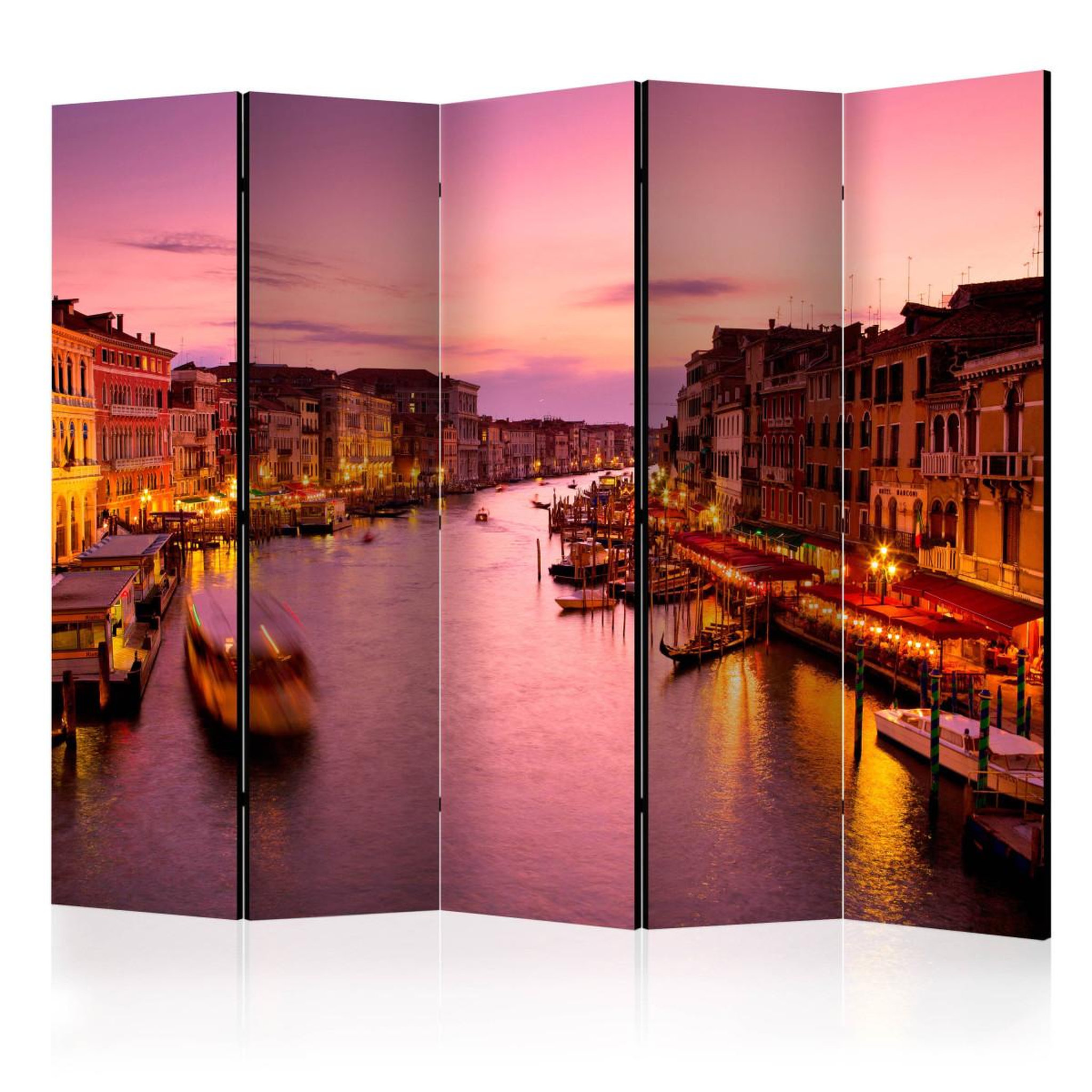 Voir la diapositive 1 : Paris Prix Paravent 5 volets  city of lovers, venice by night ii  172x225cm