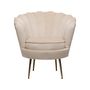 Voir la diapositive 1 : Habitat et Jardin Fauteuil en velours  Floria  - 70 x 73 x 76 cm - Beige