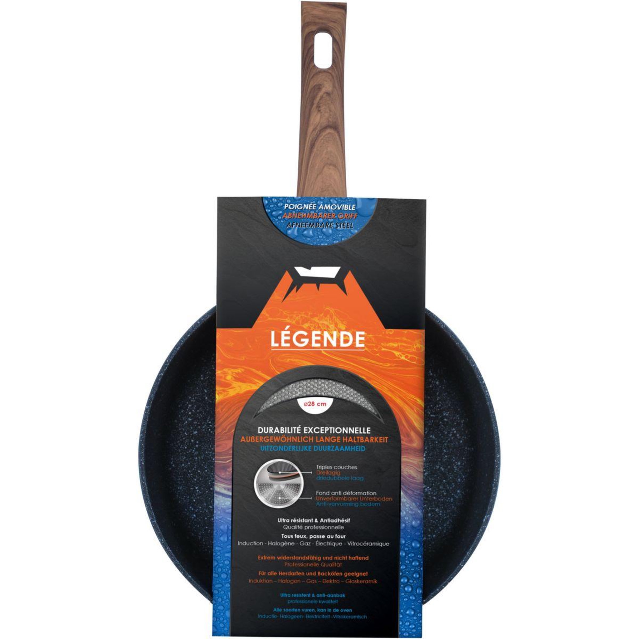 Voir la diapositive 2 : Durandal Poêle 28cm ceramique legende
