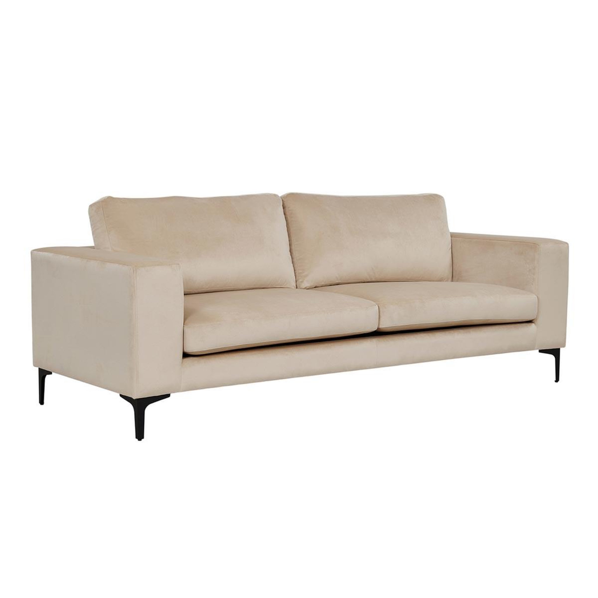 Paris Prix Canapé 3 places en velours  bolero  215cm beige